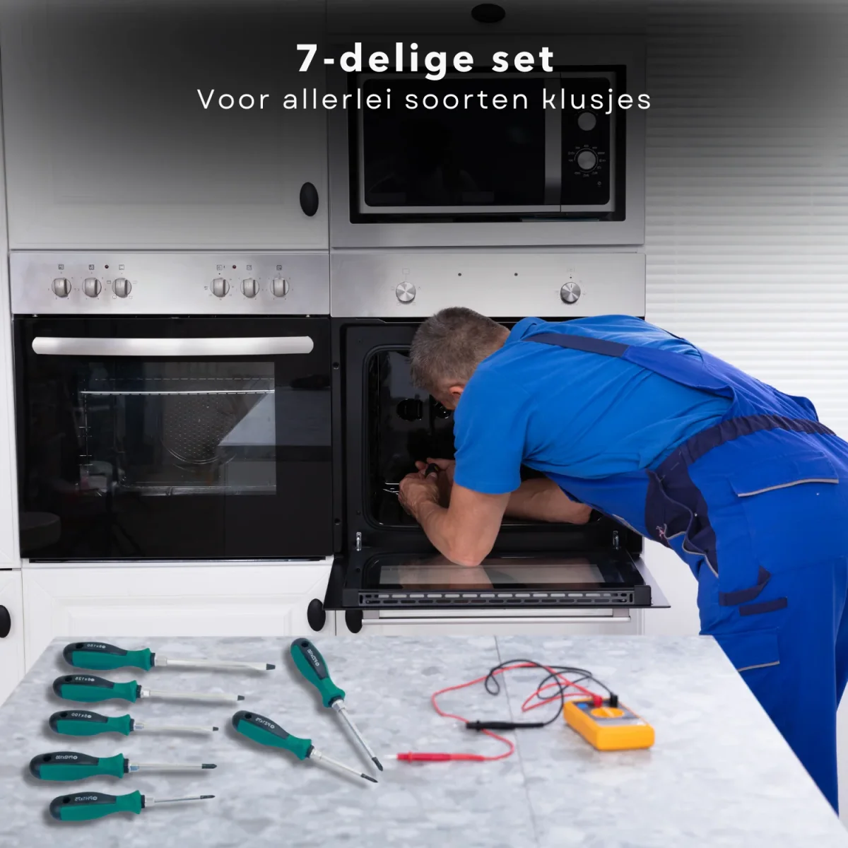 Cheqo® Schroevendraaierset 7 delig - Chroom vanadium staal - Magnetisch - Anti-Slip - Schroevendraaier - Torx - Kruiskop - Opbergdoos - Handgereedschap - Klusgereedschap - Lange Levensduur - Afbeelding 7