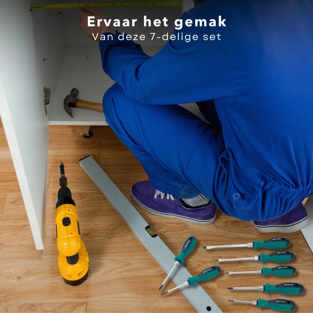 Cheqo® Schroevendraaierset 7 delig - Chroom vanadium staal - Magnetisch - Anti-Slip - Schroevendraaier - Torx - Kruiskop - Opbergdoos - Handgereedschap - Klusgereedschap - Lange Levensduur - Afbeelding 6