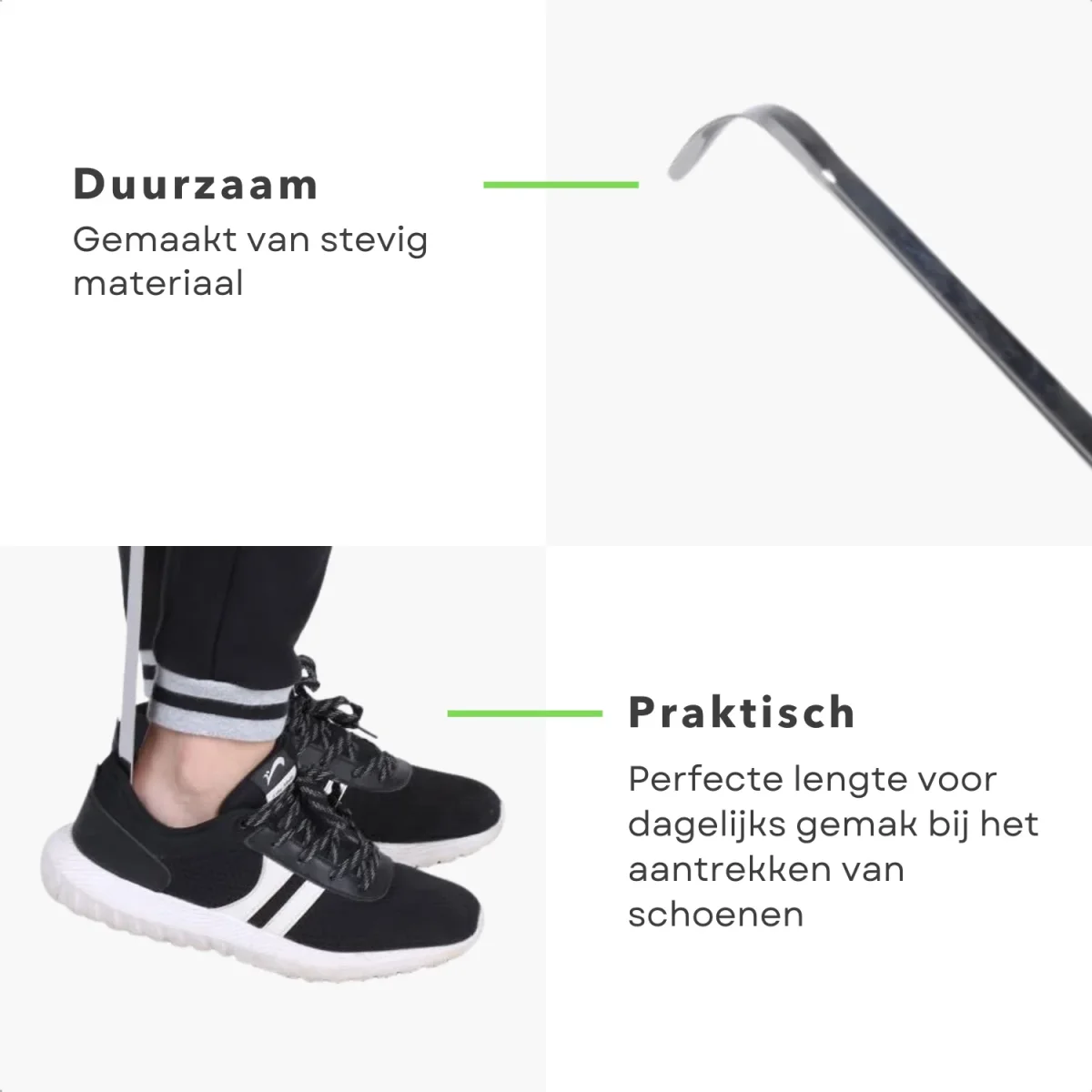 Cheqo® RVS Schoenlepel - Schoentrekker - Lange Schoenlepel - Schoenen Lepel - Ergonomisch Design - 51x4 cm - Duurzaam Metaal - Afbeelding 4
