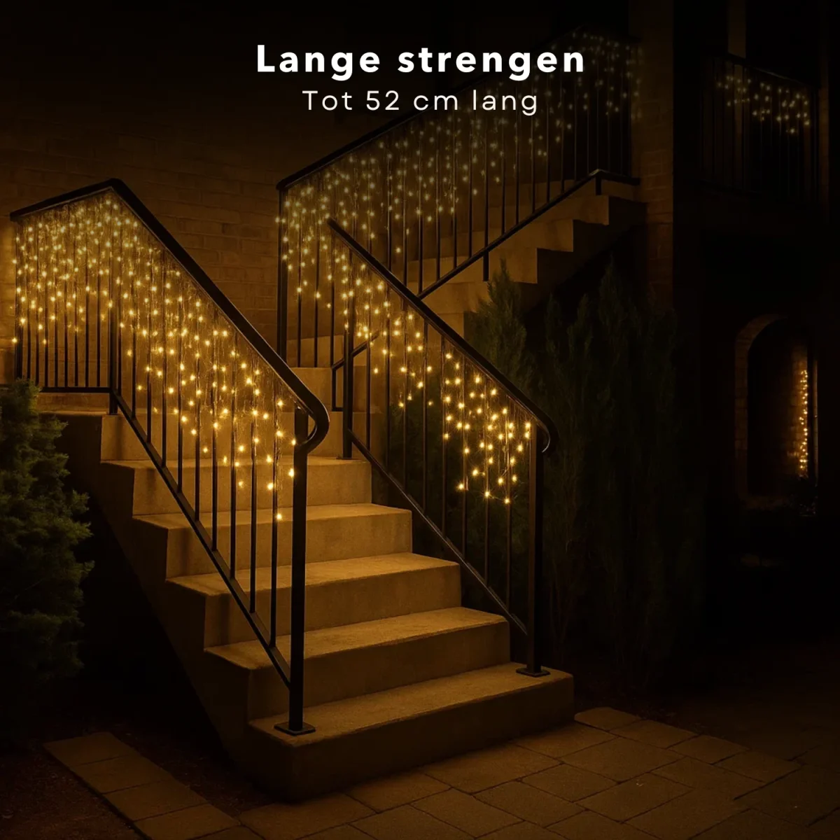 Cheqo® Ijspegel Verlichting - LED Ijspegel - 90 LED Lampjes - 3 Meter Lang - Wit Licht - Binnen En Buiten - Lichtgordijn - IP44 Adapter - Energiezuinig - Kerstverlichting - Raamdecoratie - Muurdecoratie - 3.6W Verbruik - 3V 15mA - Afbeelding 7